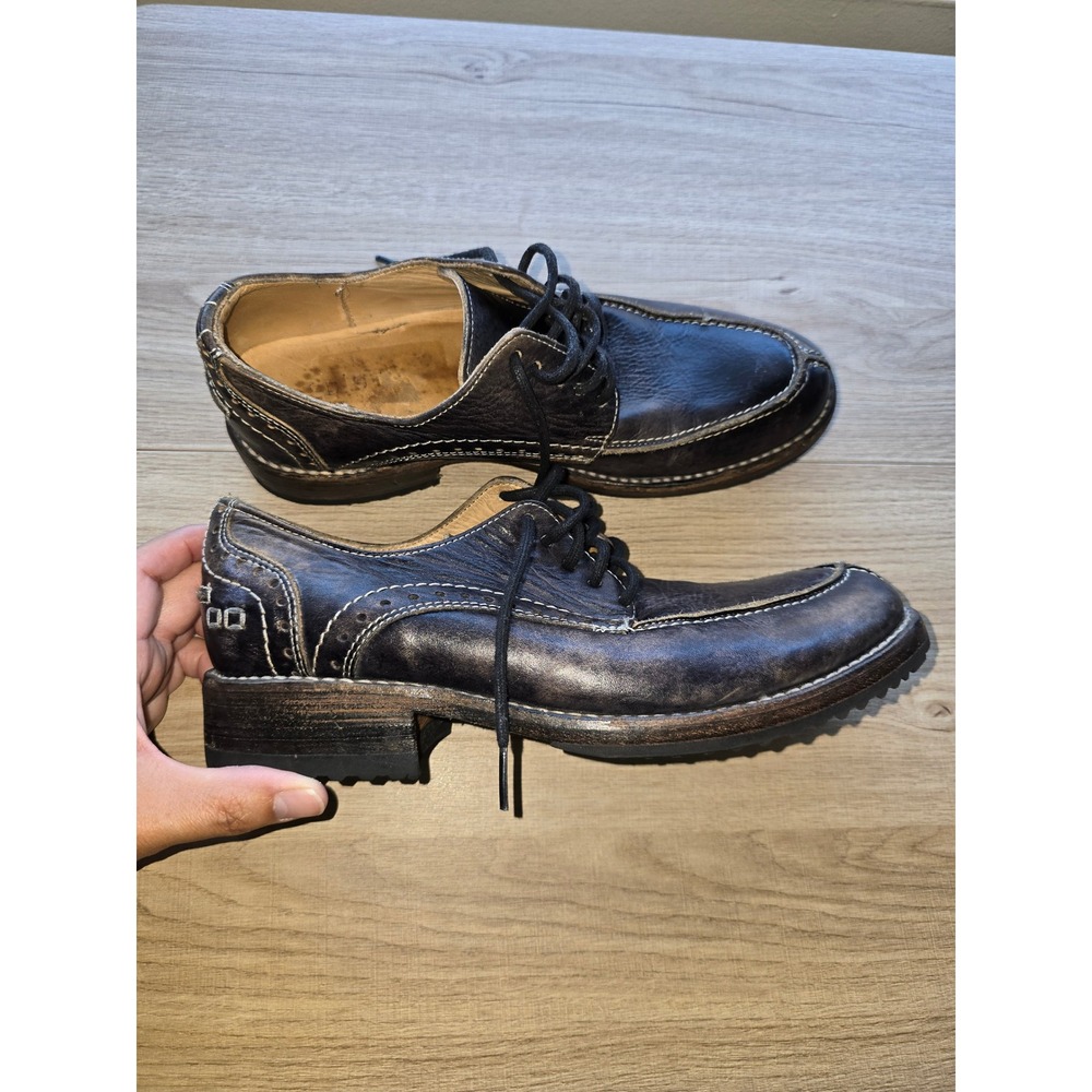 Bed|Stu Men's Leather Lace Up Oxfords Distressed Brown Goodyear Welt 8.5 preppy